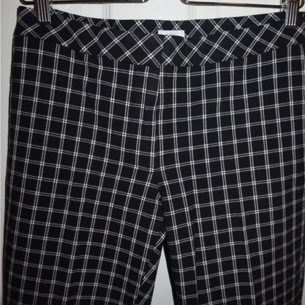 J. Jill Black and Cream Plaid Pants